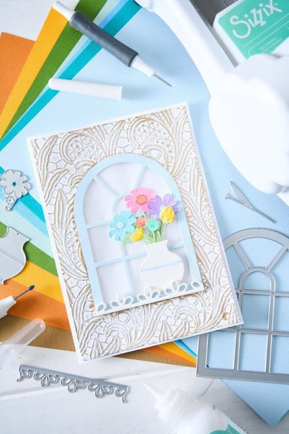 Sizzix - 3D Prägefolder "Lacy Leaves" Embossing Folder Design by Eileen Hull