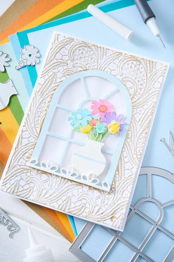 Sizzix - Stanzschablone "Windowsill Flowers and Vase" Thinlits Craft Dies by Eileen Hull