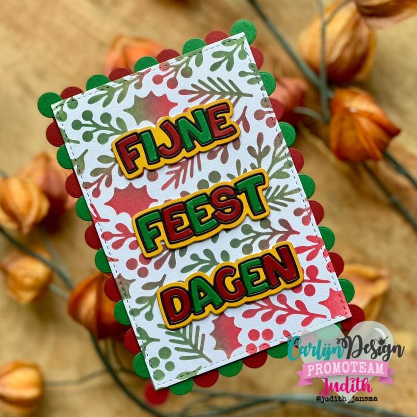 Carlijn Design - Schablone 15,5x15,5cm "Kerst Patronen" Stencil