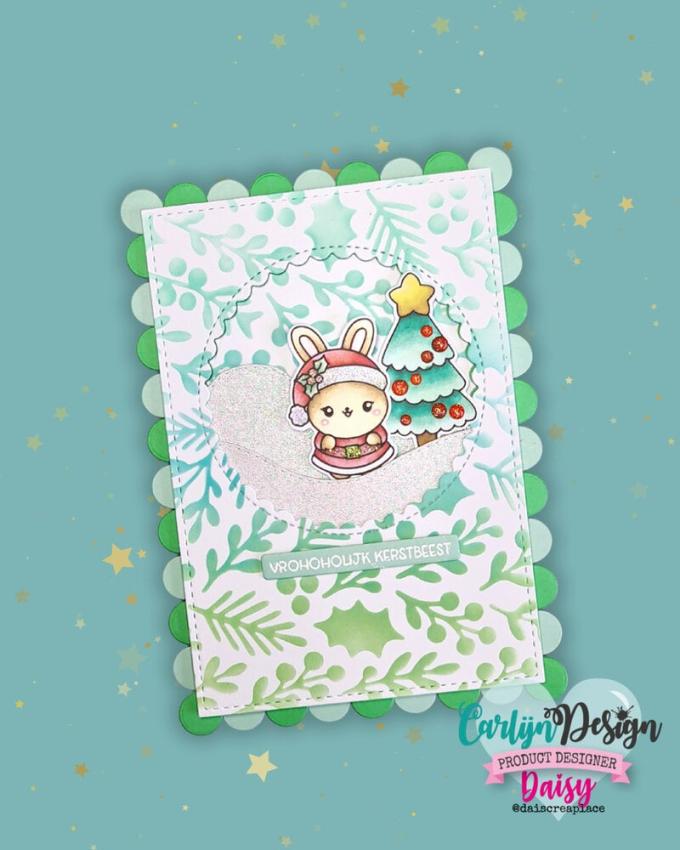 Carlijn Design - Schablone 15,5x15,5cm "Kerst Patronen" Stencil