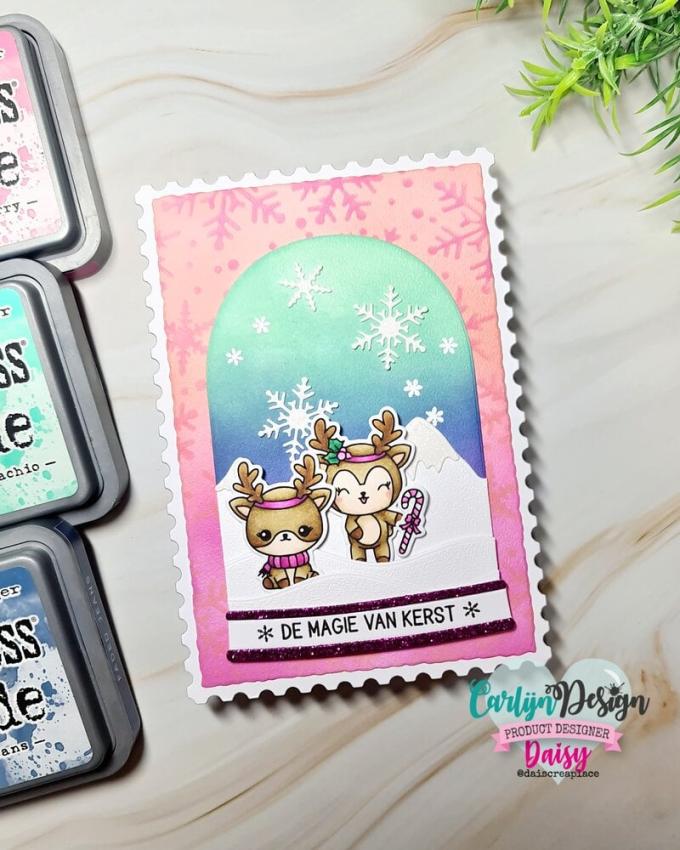 Carlijn Design - Schablone 15,5x15,5cm "Kerst Patronen" Stencil