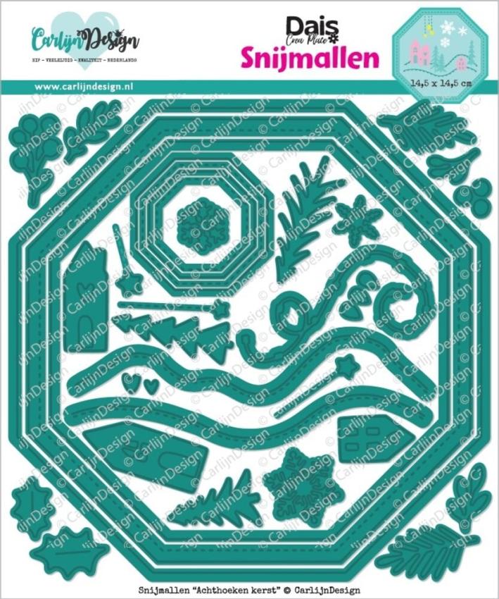 Carlijn Design - Stanzschablone "Achthoeken Kerst" Dies 