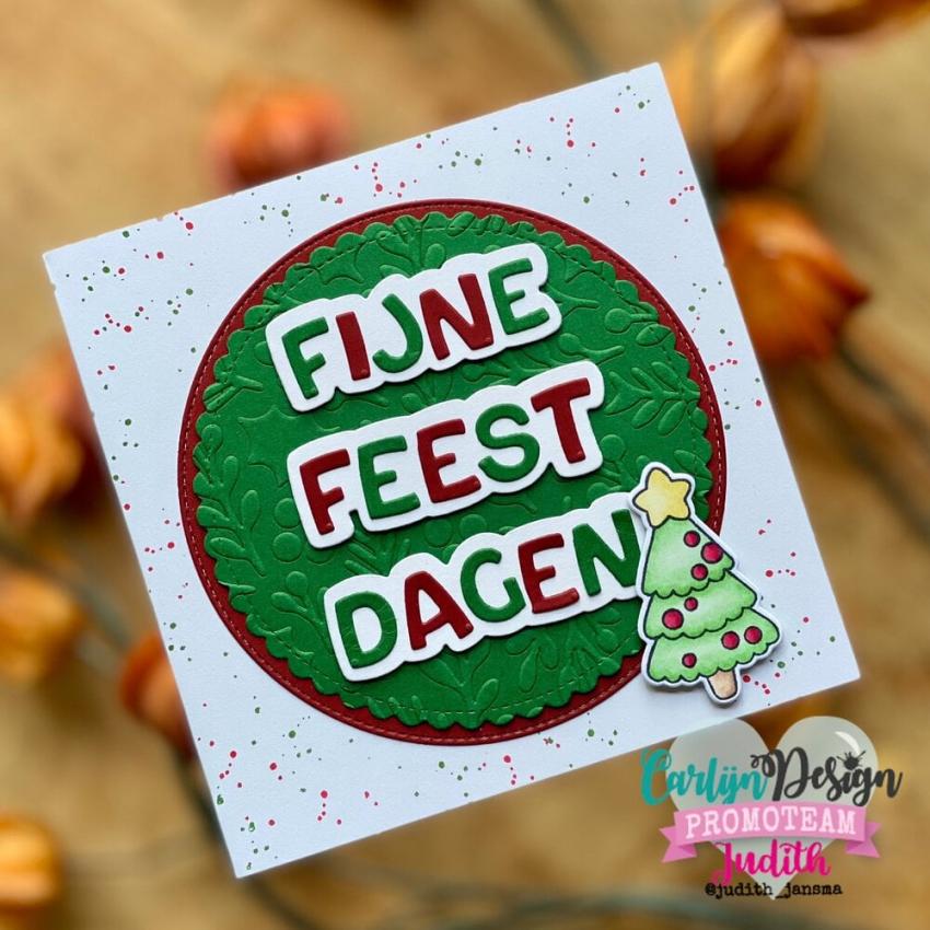 Carlijn Design - Stanzschablone "Vroholijk Kerstbeest " Dies