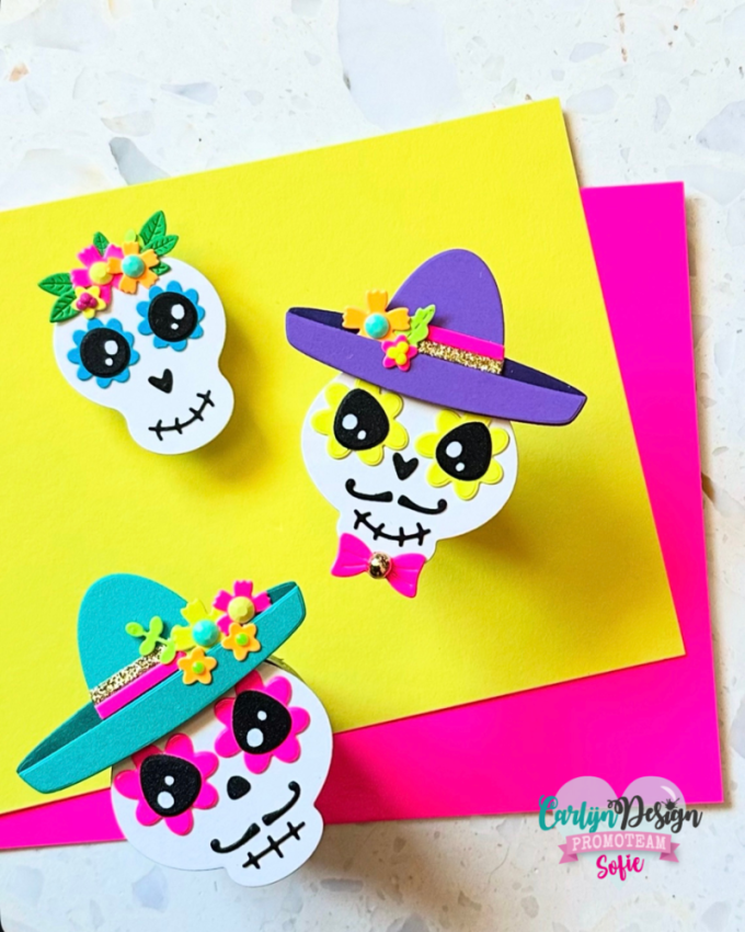 Carlijn Design - Stanzschablone "Sugar Skulls" Dies 