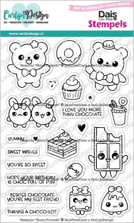 Carlijn Design - Stempelset "Choco Friends " Clear Stamps
