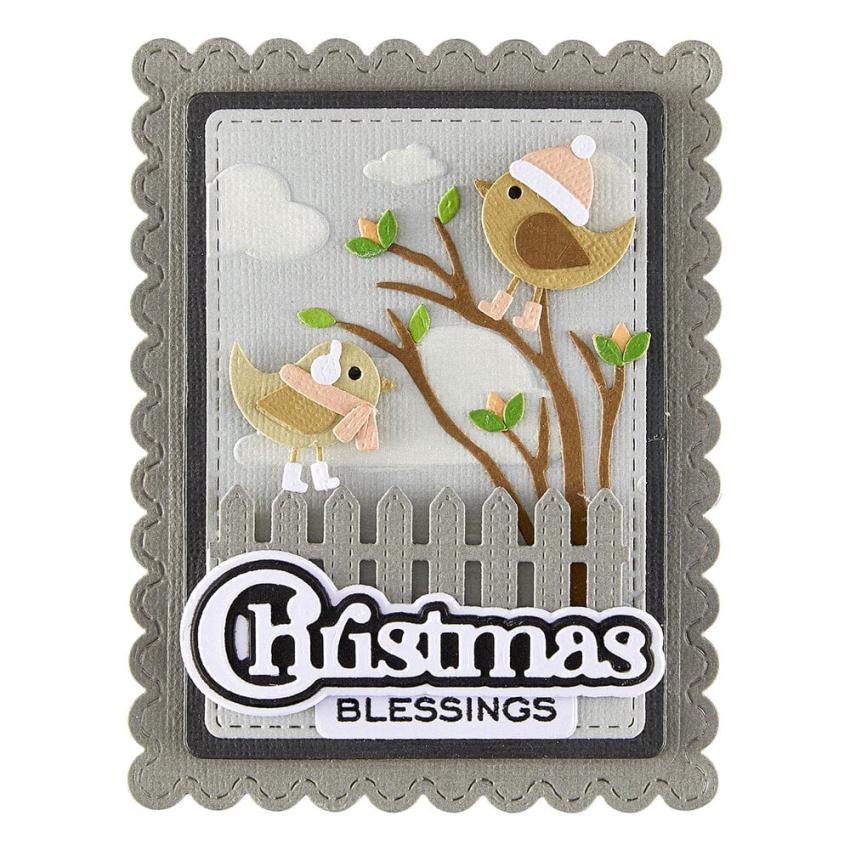 Spellbinders - Stanzschablone "Bow & Bell Scallop Frame" Dies