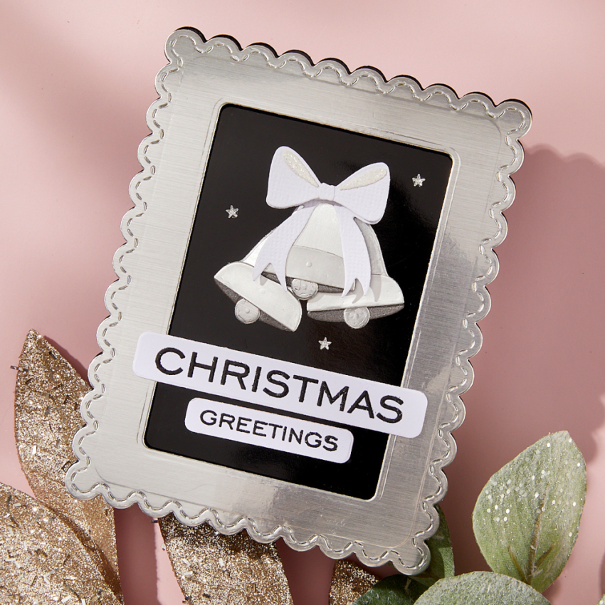 Spellbinders - Stanzschablone "Bow & Bell Scallop Frame" Dies