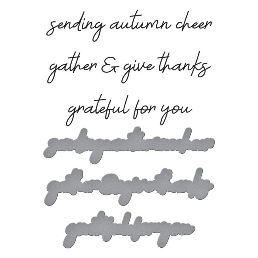 Spellbinders - Buchdrucktechnik "Autumn Archives" BetterPress Plate & Dies
