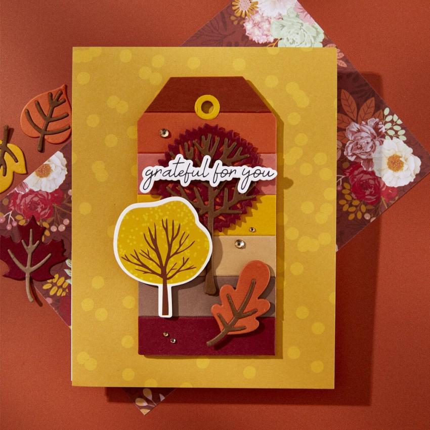 Spellbinders - Buchdrucktechnik "Autumn Archives" BetterPress Plate & Dies