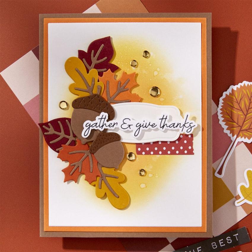 Spellbinders - Buchdrucktechnik "Autumn Archives" BetterPress Plate & Dies