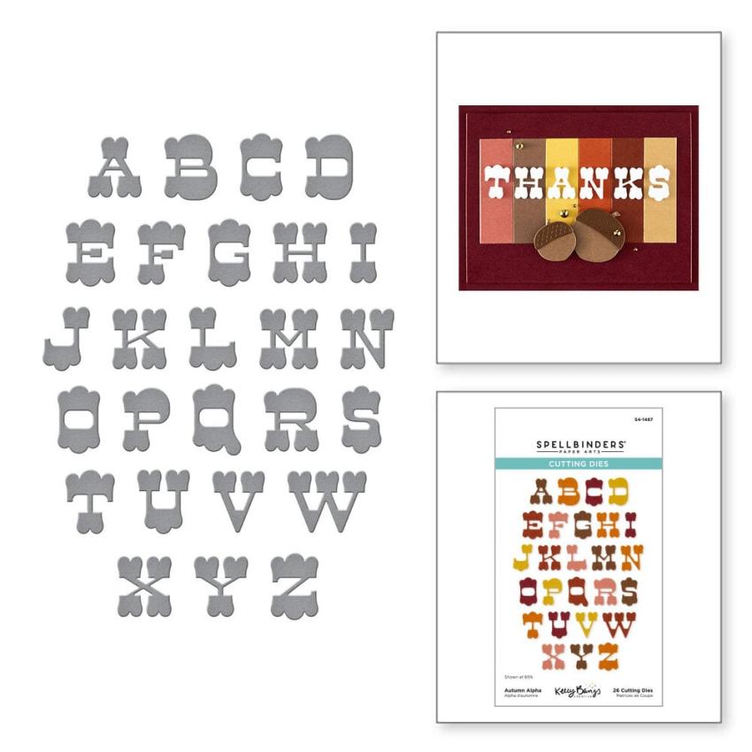 Spellbinders - Stanzschablone "Autumn Alpha" Dies