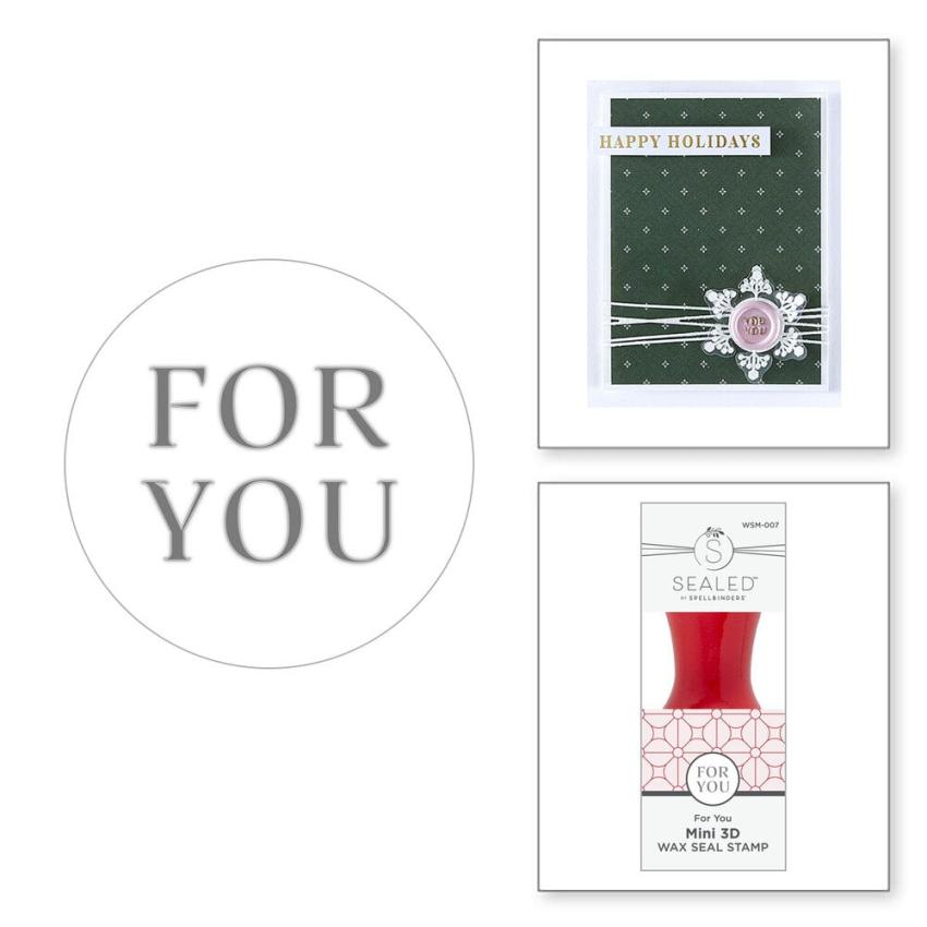 Spellbinders - Wachssiegel Stempel "For You" Wax Seal Stamp