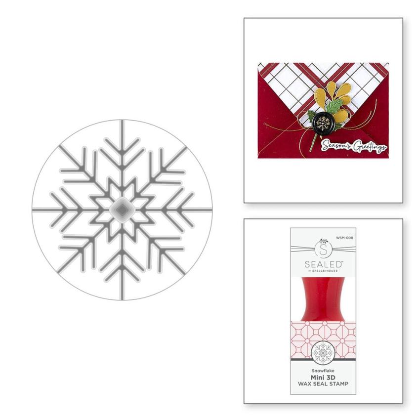 Spellbinders - Wachssiegel Stempel "Snowflakes" Wax Seal Stamp