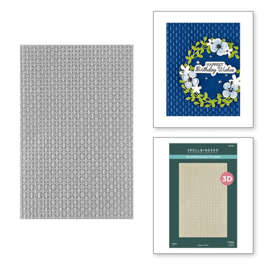 Spellbinders - Prägefolder "Linen" Embossingfolder