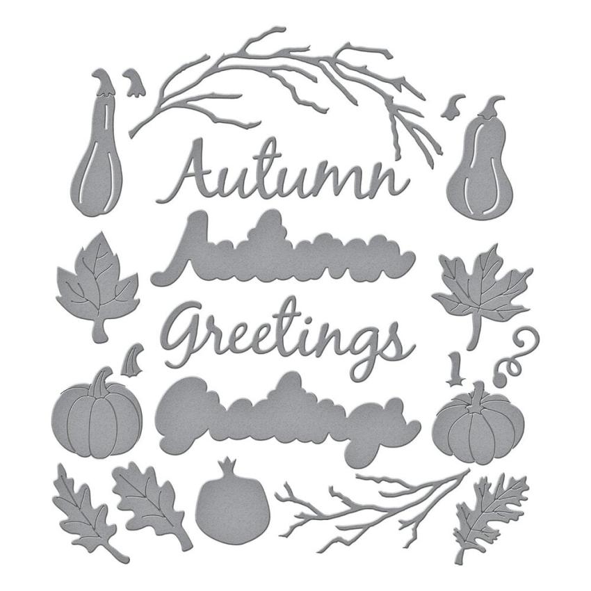 Spellbinders - Stanzschablone "Autumn Greetings Wreath" Dies