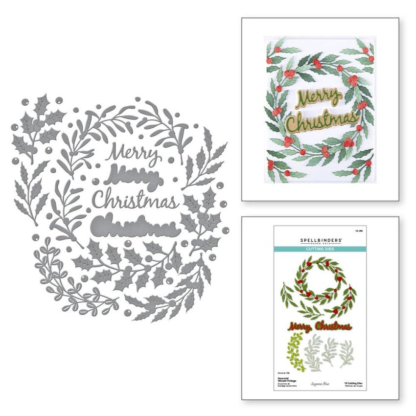 Spellbinders - Stanzschablone "Seasonal Wreath Foliage" Dies
