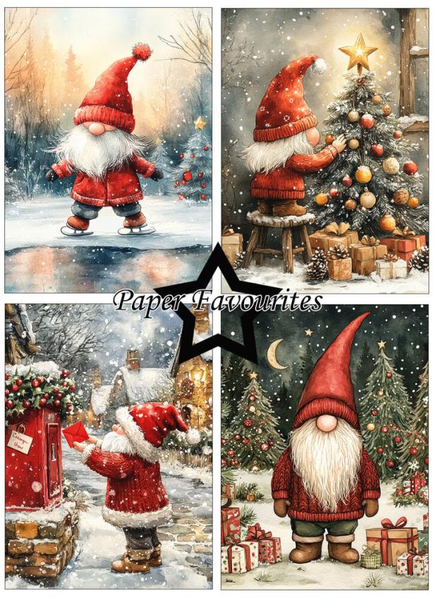 Paper Favourites - Designpapier "Christmas Gnomes" Paper Pack A6 - 24 Bogen