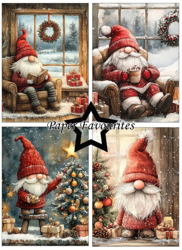 Paper Favourites - Designpapier "Christmas Gnomes" Paper Pack A6 - 24 Bogen