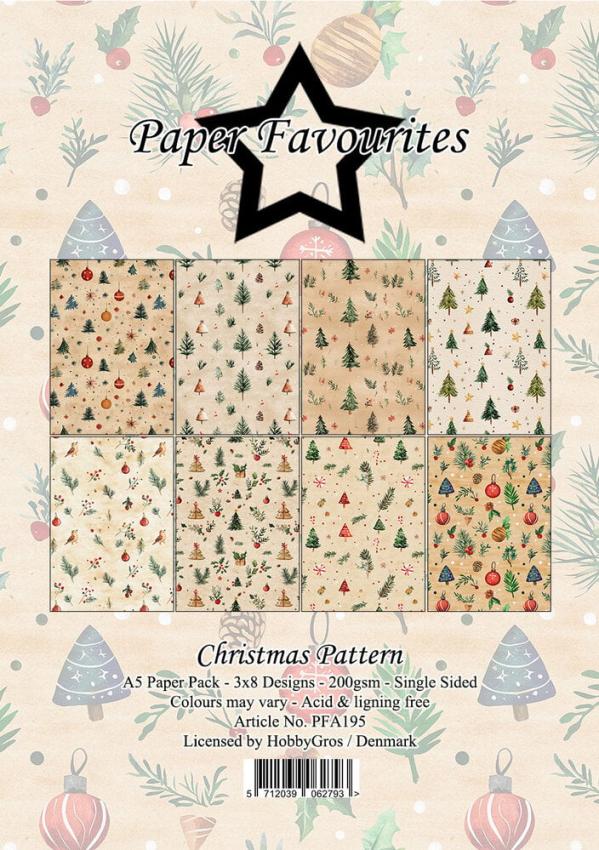 Paper Favourites - Designpapier "Christmas Pattern" Paper Pack A5 - 24 Bogen