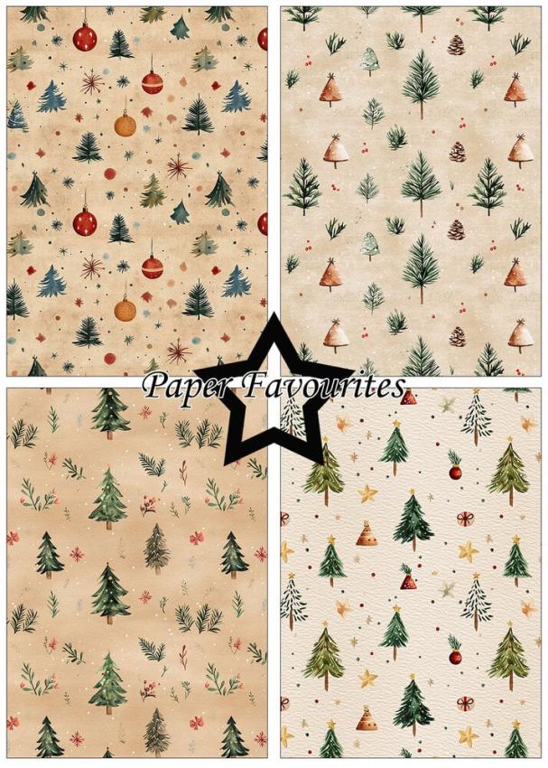 Paper Favourites - Designpapier "Christmas Pattern" Paper Pack A5 - 24 Bogen