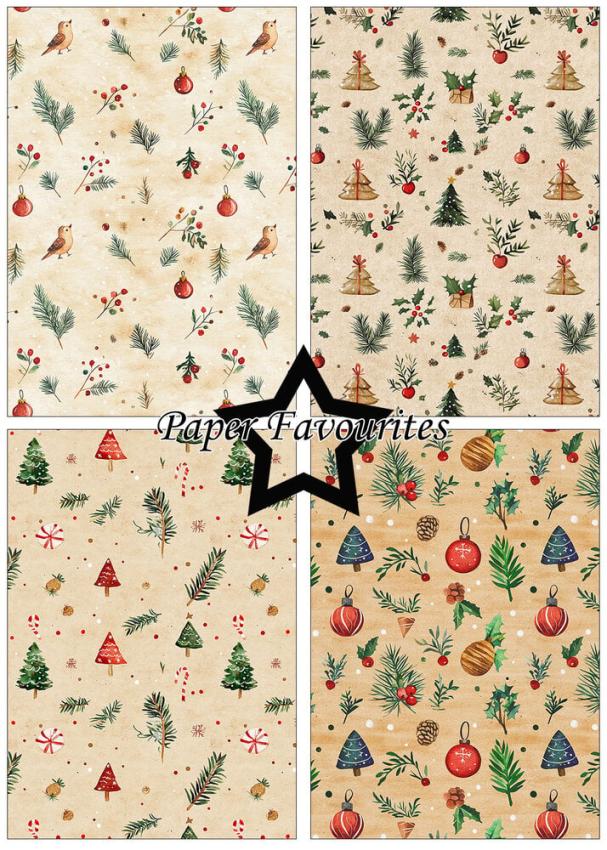 Paper Favourites - Designpapier "Christmas Pattern" Paper Pack A5 - 24 Bogen