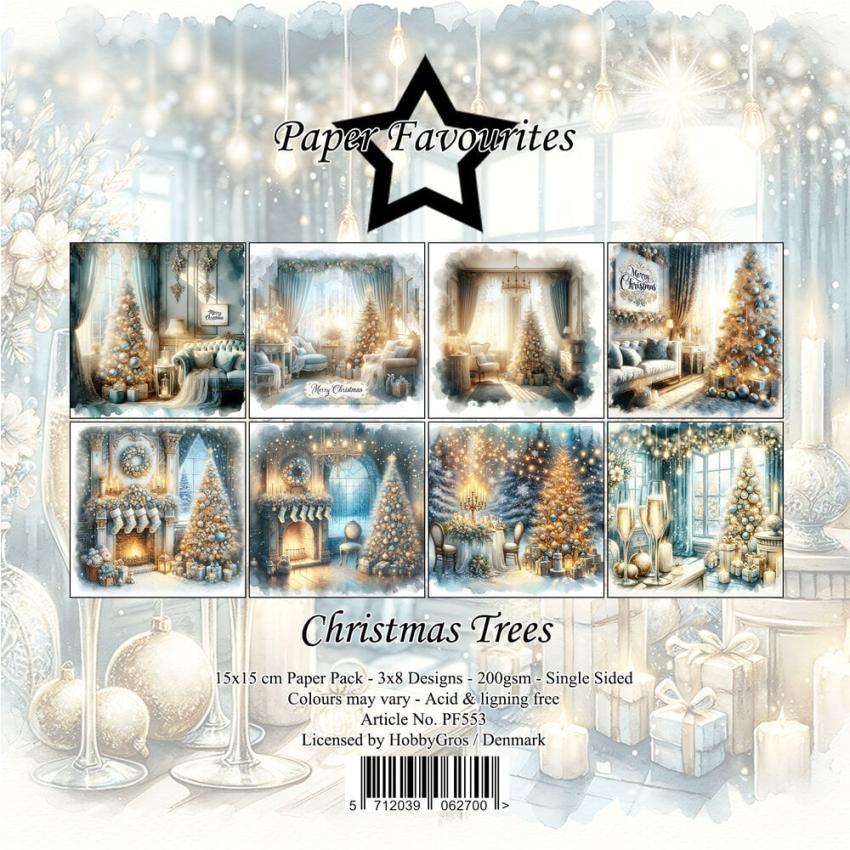 Paper Favourites - Designpapier "Christmas Trees" Paper Pack 6x6 Inch - 24 Bogen