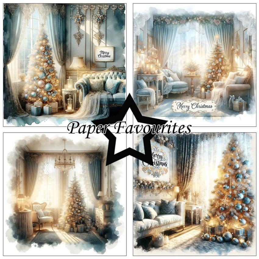 Paper Favourites - Designpapier "Christmas Trees" Paper Pack 6x6 Inch - 24 Bogen