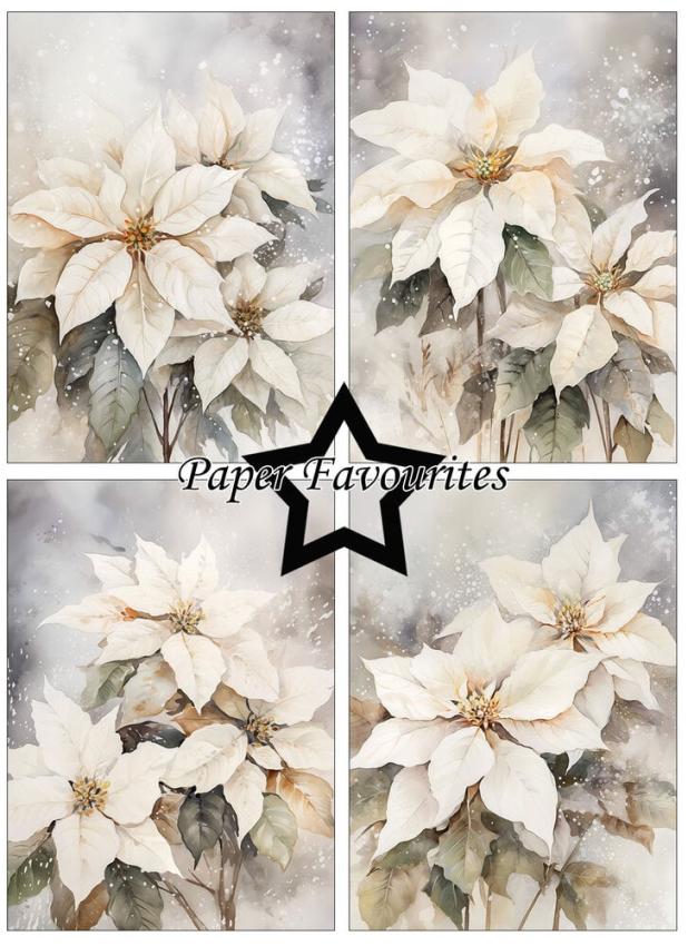 Paper Favourites - Designpapier "Poinsettia" Paper Pack A6 - 24 Bogen