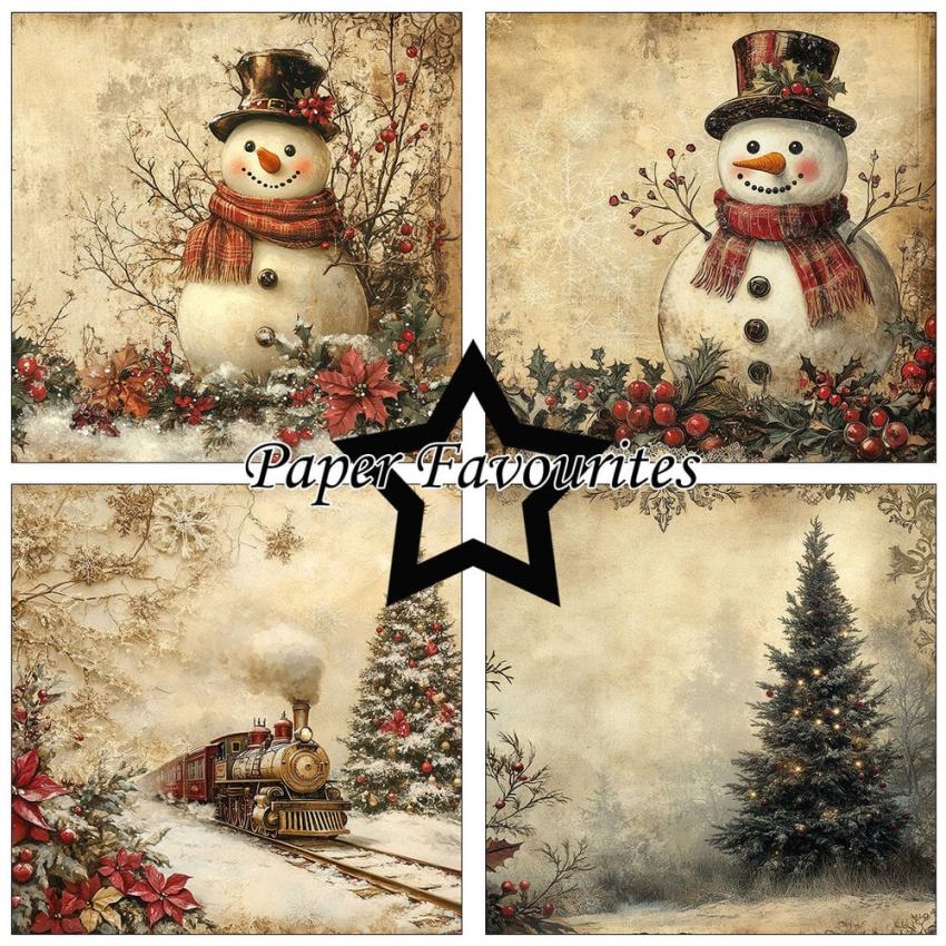 Paper Favourites - Designpapier "Victorian Christmas" Paper Pack 6x6 Inch - 24 Bogen