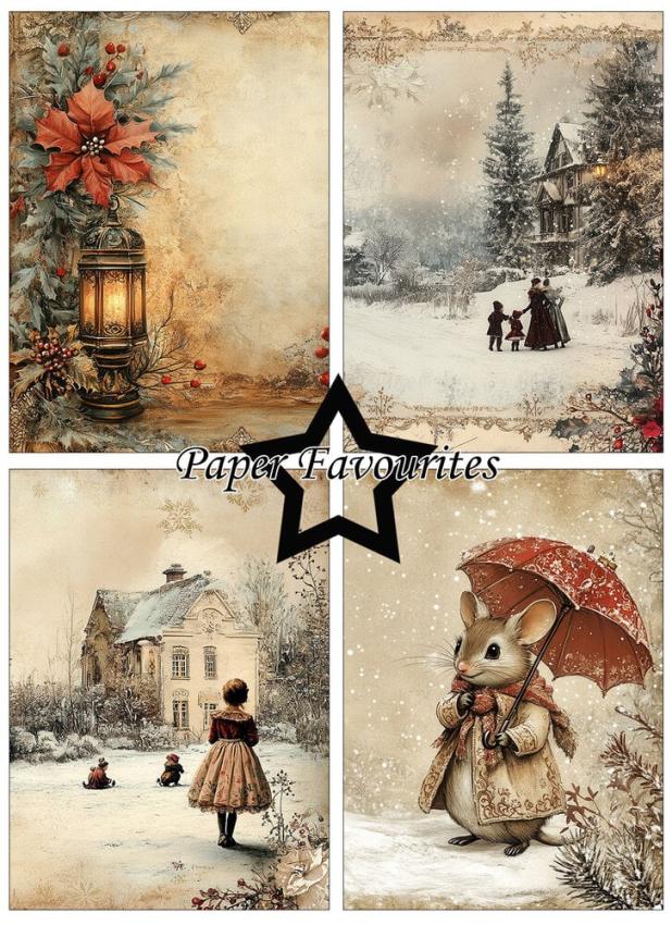 Paper Favourites - Designpapier "Victorian Christmas" Paper Pack A6 - 24 Bogen