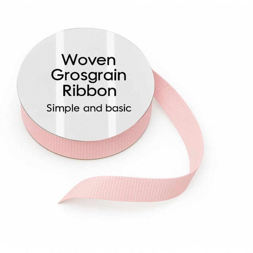 Simple and Basic - Schleifenband "Light Pink" Woven Grosgrain Ribbon 10m