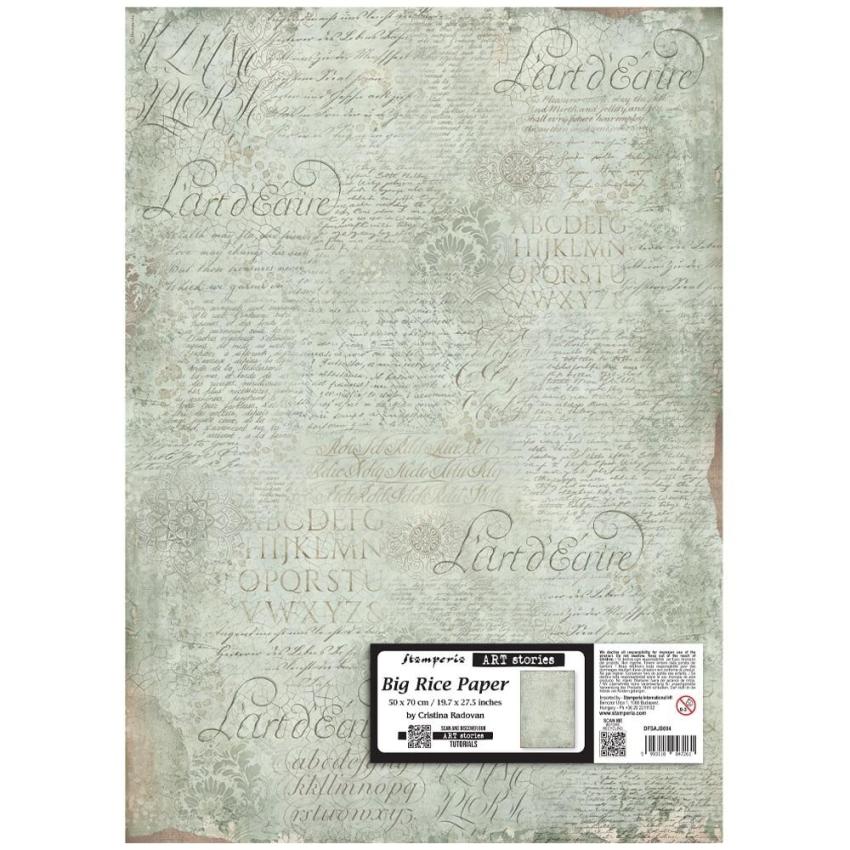 Stamperia - Decopatch Papier "Manuscript Pattern" Big Decoupage 50x70cm - 6 Bogen  