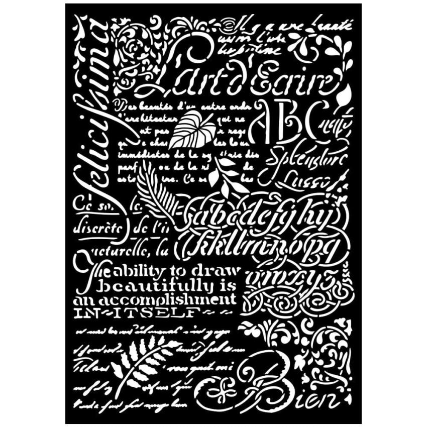 Stamperia - Schablone A3 "Writings" Stencil