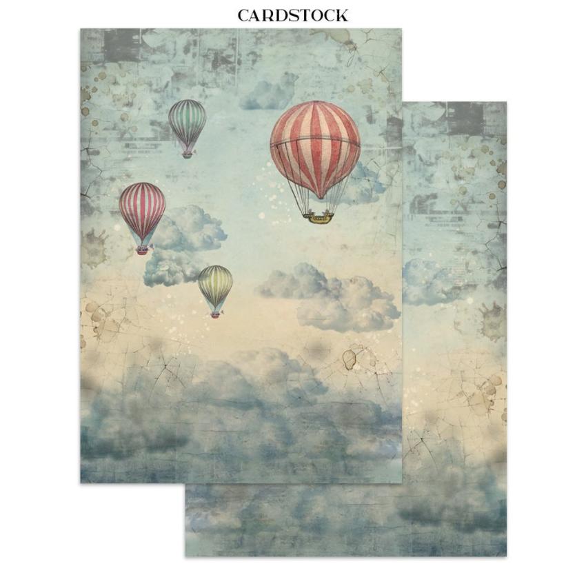 Stamperia - Papier, Aufkleber & Stanzteile "Voyages Fantastiques" Junk Journal Backgrounds,Stickers,Cut-Outs