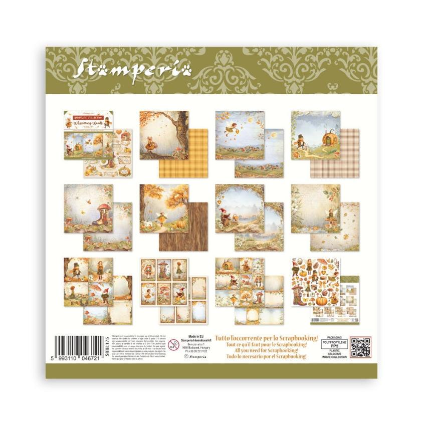 Stamperia - Designpapier "Whispering Woods" Paper Pack 12x12 Inch - 10 Bogen