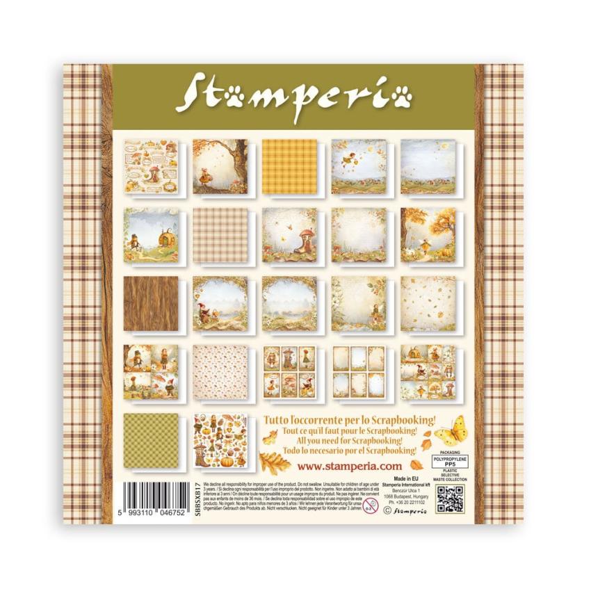 Stamperia - Designpapier "Whispering Woods" Maxi Paper Pack 8x8 Inch - 22 Bogen
