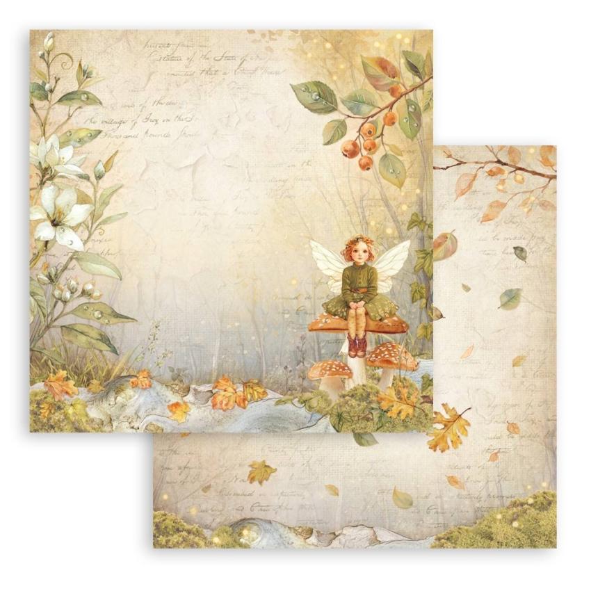 Stamperia - Designpapier "Whispering Woods" Maxi Paper Pack 8x8 Inch - 10 Bogen