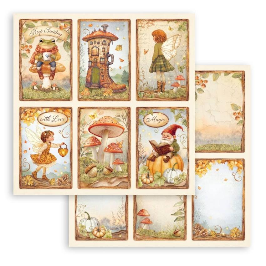 Stamperia - Designpapier "Whispering Woods" Maxi Paper Pack 8x8 Inch - 10 Bogen