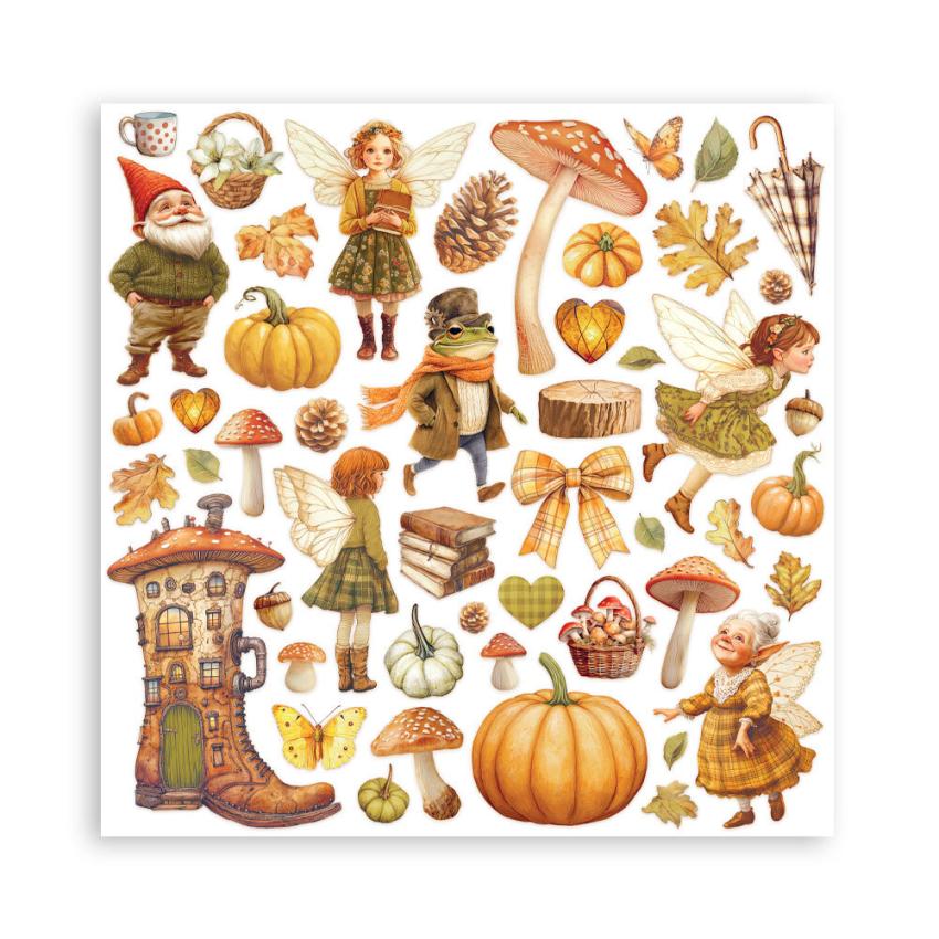 Stamperia - Designpapier "Whispering Woods" Maxi Paper Pack 8x8 Inch - 10 Bogen