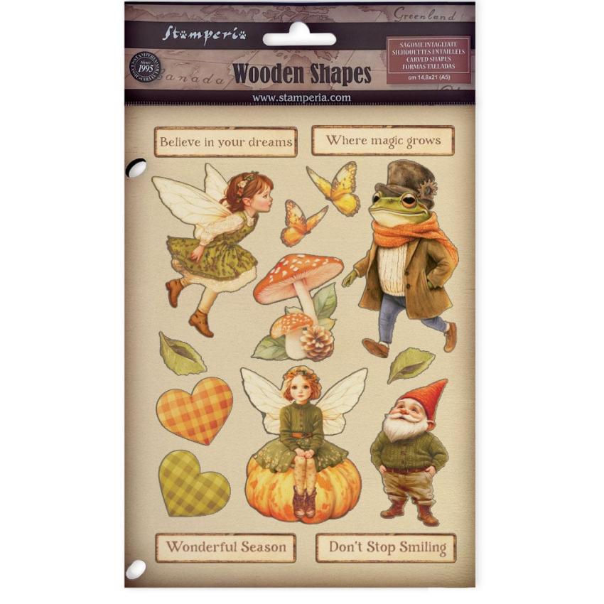 Stamperia - Holzteile A5 "Whispering Woods" Wooden Shapes