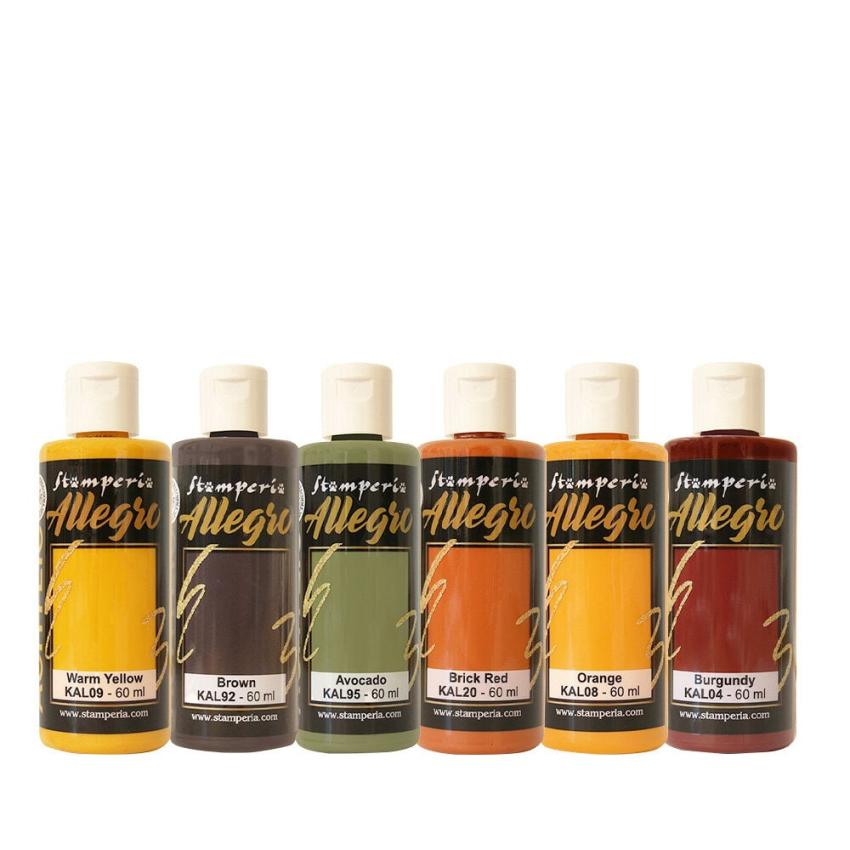Stamperia - Acrylfarbe "Whispering Woods" Allegro Paint Kit 6x60 ml