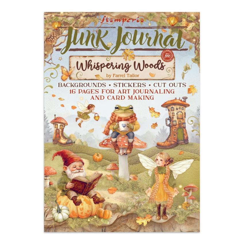 Stamperia - Papier, Aufkleber & Stanzteile "Whispering Woods" Junk Journal Backgrounds,Stickers,Cut-Outs