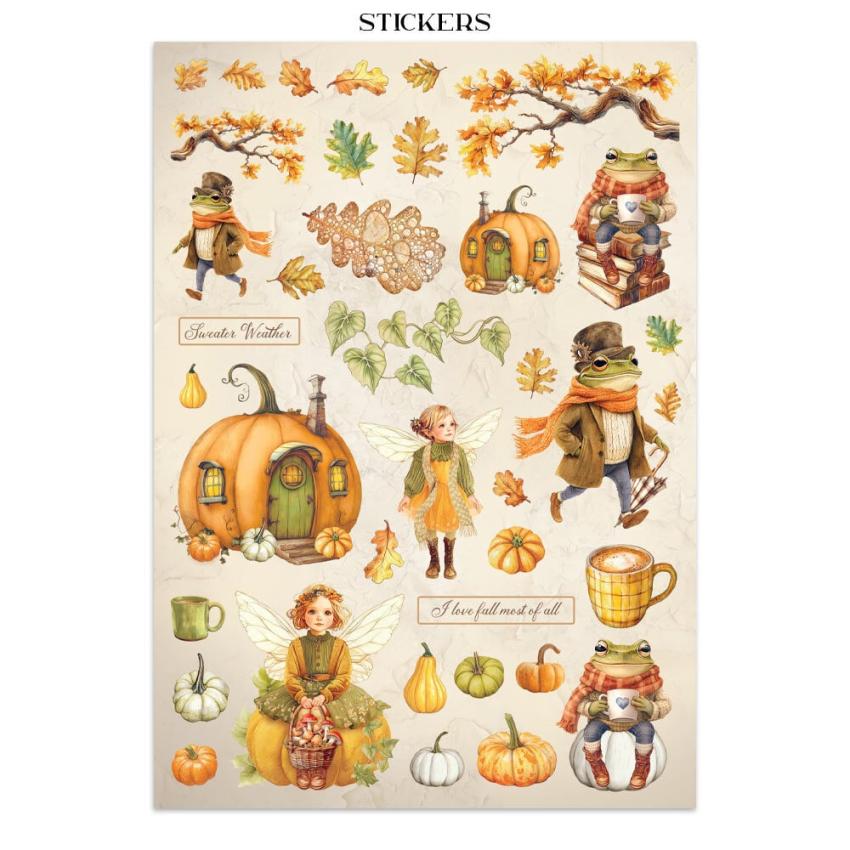 Stamperia - Papier, Aufkleber & Stanzteile "Whispering Woods" Junk Journal Backgrounds,Stickers,Cut-Outs
