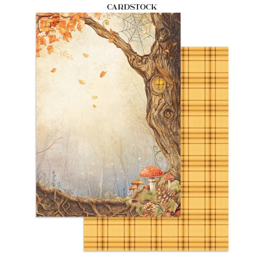 Stamperia - Papier, Aufkleber & Stanzteile "Whispering Woods" Junk Journal Backgrounds,Stickers,Cut-Outs