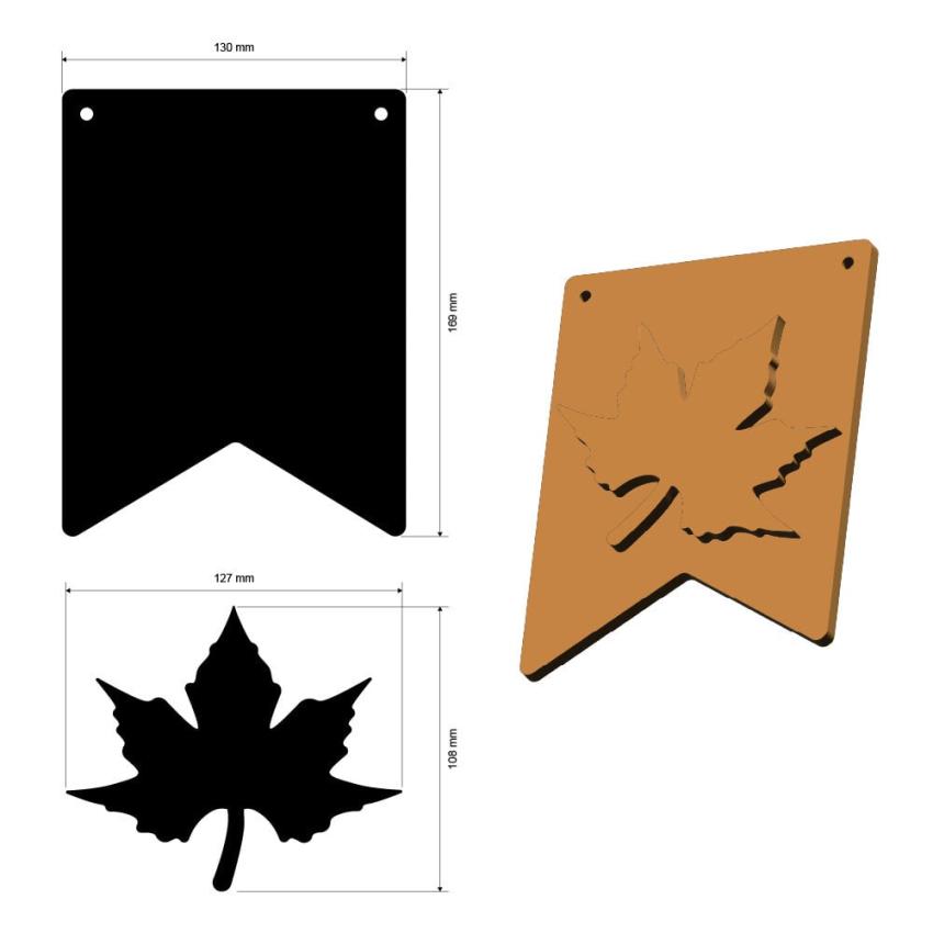 Stamperia - Holzteile "Blanks Leaf" MDF Crafty Shapes Blanks
