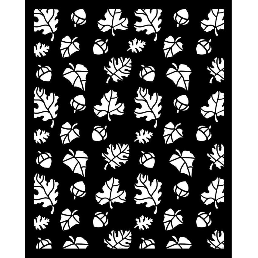 Stamperia - Schablone 20x25cm "Leaves and Acorns Pattern" Stencil