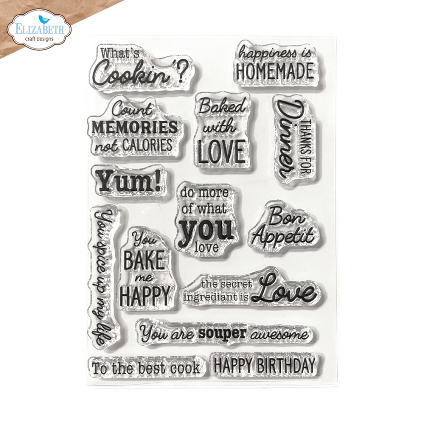 Elizabeth Craft Designs - Stempelset "In the Kitchen Sentiments" Clear Stamps