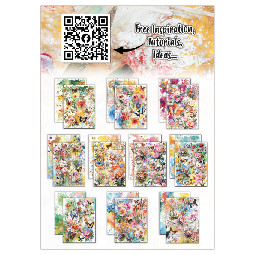 AALL and Create - Designpapier "Colour Me Floral" Paper Pack A5 - 10 Bogen