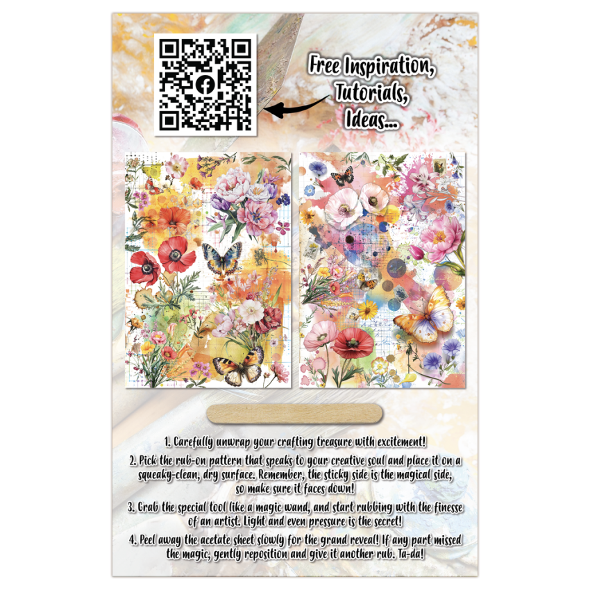 AALL and Create - Transfer Aufkleber "Dancing Poppies" Rub-Ons A5