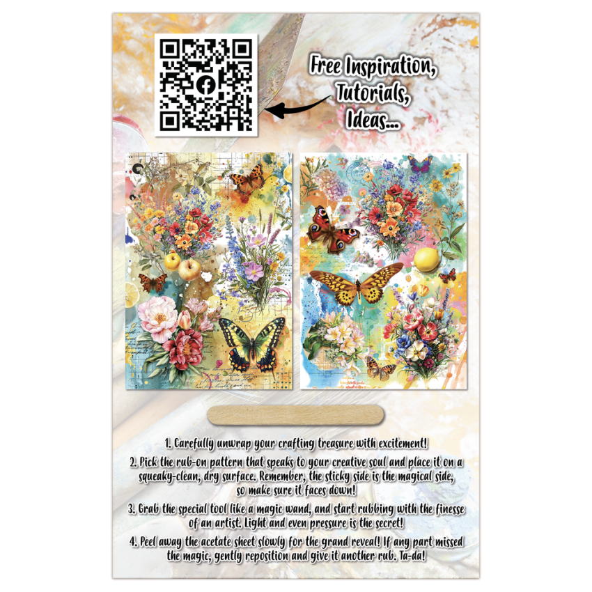 AALL and Create - Transfer Aufkleber "Zesty Blossoms" Rub-Ons A5